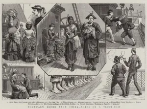 Homeward Bound from China, Notes on a Troop-Ship (engraving) Homeward Bound from China, Notes on a Troop-Ship (engraving)