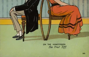 On The Honeymoon, The First Tiff (colour litho) On The Honeymoon, The First Tiff (colour litho)