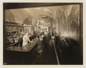 Hotel Woodward, interior, the bar, with people, 1937 (gelatin silver print) Hotel Woodward, interior, the bar, with people, 1937 (gelatin silver print)