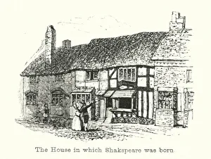The House in which Shakspeare was born (engraving) The House in which Shakspeare was born (engraving)