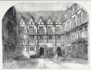 House of Sir Thomas Gresham, in Bishopsgate Street, London (engraving) House of Sir Thomas Gresham, in Bishopsgate Street, London (engraving)