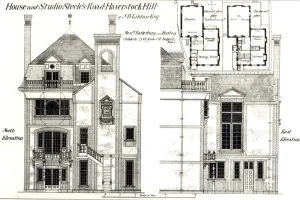 House and Studio, Steele's Road, Haverstock Hill, from The Building News House and Studio, Steele's Road, Haverstock Hill, from The Building News