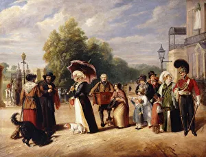 Hyde Park Corner with the Duke of Wellington's Residence, (oil on panel) Hyde Park Corner with the Duke of Wellington's Residence, (oil on panel)