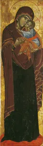 Icon known as the Virgin of Tsar Dushan, c.1350 (tempera on panel) Icon known as the Virgin of Tsar Dushan, c.1350 (tempera on panel)