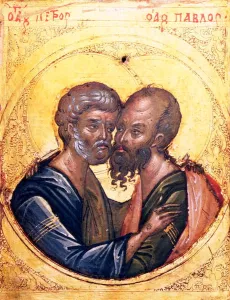 Icon of SS. Peter and Paul (tempera on panel) Icon of SS. Peter and Paul (tempera on panel)