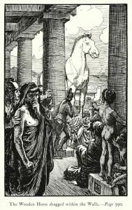 The Iliad: The Wooden Horse dragged within the Walls (engraving) The Iliad: The Wooden Horse dragged within the Walls (engraving)
