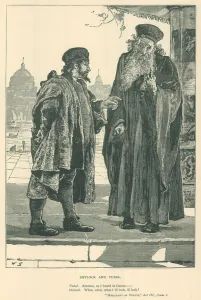 Illustration for The Merchant of Venice (engraving) Illustration for The Merchant of Venice (engraving)