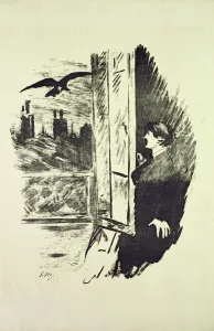 Illustration for The Raven, by Edgar Allen Poe, 1875 (litho) Illustration for The Raven, by Edgar Allen Poe, 1875 (litho)