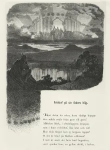 Illustration from the Saga of Frithjof, by Esaias Tegner, 1868 (engraving) Illustration from the Saga of Frithjof, by Esaias Tegner, 1868 (engraving)