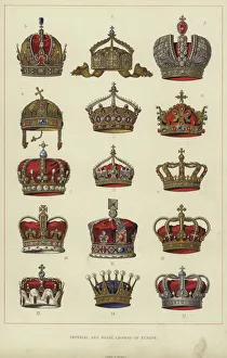 Imperial and Royal Crowns of Europe (colour litho) Imperial and Royal Crowns of Europe (colour litho)