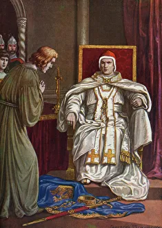 Inauguration quarrel, penitence of Canossa: In Canossa, the Emperor Henry IV of the Holy Roman Empire (1050-1106) Inauguration quarrel, penitence of Canossa: In Canossa, the Emperor Henry IV of the Holy Roman Empire (1050-1106)