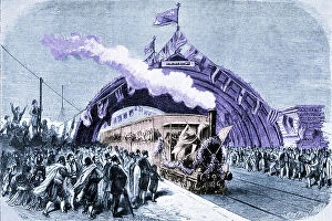 Tunis Collection: Inauguration of Tunis Railway Station, 1872