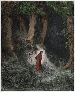 Inferno, Canto 1 : Dante in the savage wood, illustration from The Divine Comedy' Inferno, Canto 1 : Dante in the savage wood, illustration from The Divine Comedy'