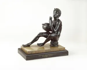 Inkstand: Pan listening to Echo, 1530-1540 (bronze, silver) Inkstand: Pan listening to Echo, 1530-1540 (bronze, silver)
