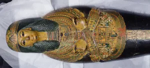 Inner lid of the mummy of Nesyamun, possibly found at Deir El-Bahri, New Kingdom, c Inner lid of the mummy of Nesyamun, possibly found at Deir El-Bahri, New Kingdom, c
