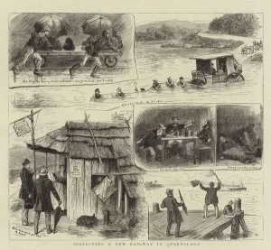 Inspecting a New Railway in Queensland (engraving) Inspecting a New Railway in Queensland (engraving)