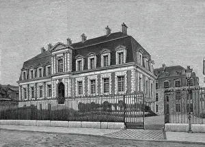 Historical Architecture Europe Prints: The Institut Pasteur in Paris opened in 1886 by Louis Pasteur, engraving
