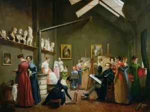 Interior of Alexandre Denis Abel de Pujol's (1787-1861) Studio (oil on canvas) Interior of Alexandre Denis Abel de Pujol's (1787-1861) Studio (oil on canvas)