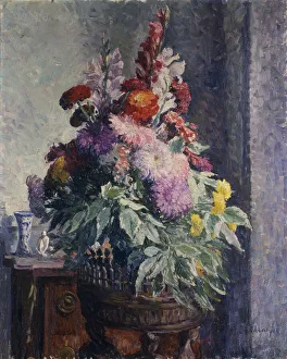 Interior with Bouquet of Flowers; Interieur au Bouquet de Fleurs, (oil on canvas) Interior with Bouquet of Flowers; Interieur au Bouquet de Fleurs, (oil on canvas)