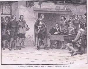 Interview between Charles and the Earl of Denbigh AD 1644 (litho) Interview between Charles and the Earl of Denbigh AD 1644 (litho)