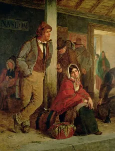 Irish Emigrants Waiting for a Train, 1864 (oil on canvas) Irish Emigrants Waiting for a Train, 1864 (oil on canvas)