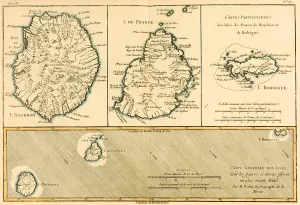 The Islands of Rodriguez, Isle de France and Bourbon, from Atlas de Toutes les The Islands of Rodriguez, Isle de France and Bourbon, from Atlas de Toutes les