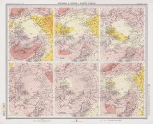 Isobars and Winds, North Polar (colour litho) Isobars and Winds, North Polar (colour litho)