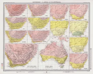 Isotherms, South Africa and South East Australia (colour litho) Isotherms, South Africa and South East Australia (colour litho)