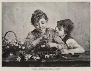 Italian Children arranging Flowers (engraving) Italian Children arranging Flowers (engraving)