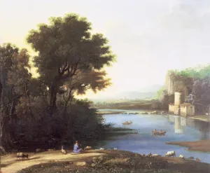 Italianate Landscape with a Goatherd Piping to his Goats (oil on canvas) Italianate Landscape with a Goatherd Piping to his Goats (oil on canvas)