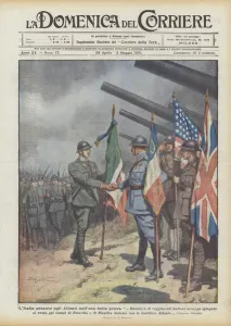 Italy next to the Allies in the hour of the test (colour litho) Italy next to the Allies in the hour of the test (colour litho)