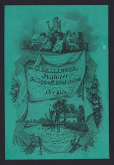 J Dallinger, engraver and copperplate printer, advertisement (engraving) J Dallinger, engraver and copperplate printer, advertisement (engraving)
