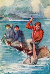 'Jack instantly plunged the paddle into the monster's hideous jaws 'Jack instantly plunged the paddle into the monster's hideous jaws