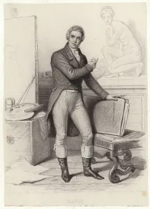 Jacques-Louis David, French painter (engraving) Jacques-Louis David, French painter (engraving)