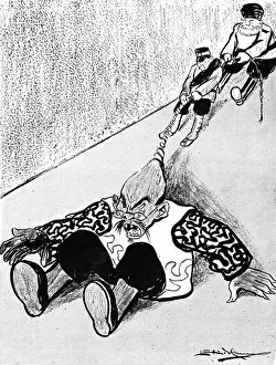 Japan and Russia trying to drag China into the Russo - Japanese war. 1904 (litho) Japan and Russia trying to drag China into the Russo - Japanese war. 1904 (litho)