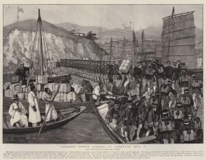 Japanese Troops landing at Chemulpo, 9 September (engraving) Japanese Troops landing at Chemulpo, 9 September (engraving)