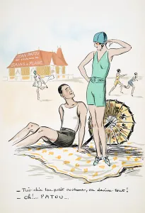 Jean Patou ses costumes de Bains ou Plage, from White Bottoms, pub Jean Patou ses costumes de Bains ou Plage, from White Bottoms, pub