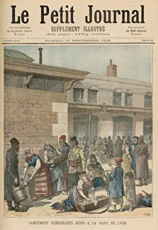Jewish Refugee Camp in the Gare de Lyon, from Le Petit Journal, Supplement Illustre, 10th September 1892 (colour litho) Jewish Refugee Camp in the Gare de Lyon, from Le Petit Journal, Supplement Illustre, 10th September 1892 (colour litho)