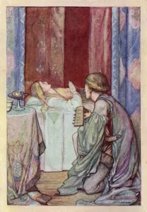 John Keats: The Eve Of St Agnes (colour litho) John Keats: The Eve Of St Agnes (colour litho)