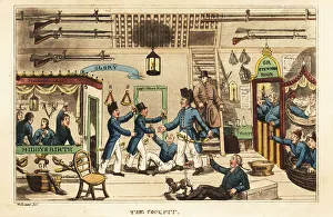 Johnny Newcome drinking grog in the cockpit with other middys (midshipmen), HMS Victory Johnny Newcome drinking grog in the cockpit with other middys (midshipmen), HMS Victory