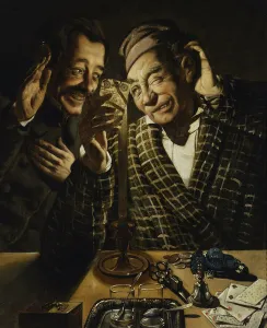 joueurs aux chandelles - Gamblers by candlelight par Peczarski, Feliks (1804-1862) joueurs aux chandelles - Gamblers by candlelight par Peczarski, Feliks (1804-1862)
