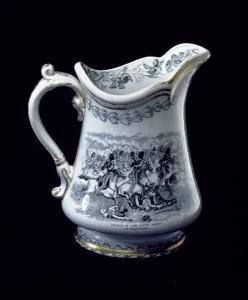 Jug with a depiction of the Charge of the Scots Greys at Balaclava (ceramic) Jug with a depiction of the Charge of the Scots Greys at Balaclava (ceramic)