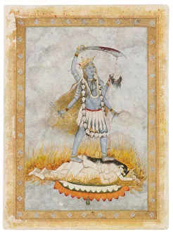 Kali, Kangra (gouache heightened with gold on paper) Kali, Kangra (gouache heightened with gold on paper)