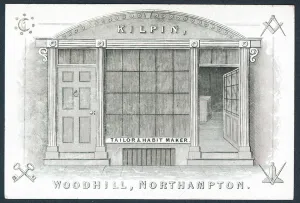 Kilpin, tailor and habit maker, trade card (engraving) Kilpin, tailor and habit maker, trade card (engraving)