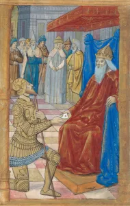 King David Handing the Letter to Uriah (vellum) King David Handing the Letter to Uriah (vellum)