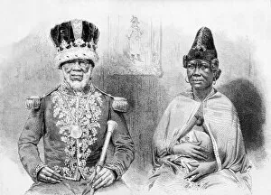 Related Images Collection: King Denis Rapontchombo of Gabon and his Wife, 1865 (engraving)