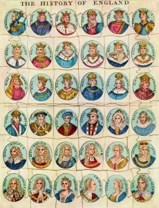 Kings of England, reproduction of possibly the first jigsaw puzzle, c Kings of England, reproduction of possibly the first jigsaw puzzle, c