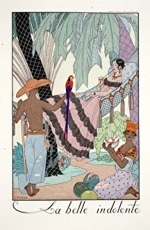 La Belle Indolente, from Falbalas & Fanfreluches, Almanach des Modes Presentes, Passees et Futures, 1923 (colour litho) La Belle Indolente, from Falbalas & Fanfreluches, Almanach des Modes Presentes, Passees et Futures, 1923 (colour litho)