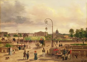 La Place de la Concorde in 1829 (oil on canvas) (see also 19842) La Place de la Concorde in 1829 (oil on canvas) (see also 19842)