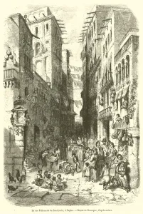 La rue Pallomette de San-Lucia, a Naples (engraving) La rue Pallomette de San-Lucia, a Naples (engraving)